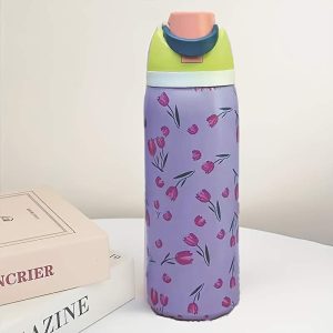 Bows and Floral Pattern Thermal Flask