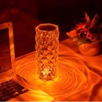 Crystal Rose Diamond Table Lamp - 16 Color